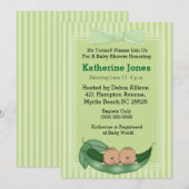 Afro-Amerikaanse tweeling jongens baby shower uitn Kaart (Voorkant / Achterkant)