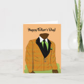 Afro-Amerikaanse Vaderdag Classy Suit & Stropdas Kaart (Voorkant)