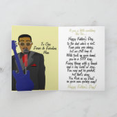 Afro-Amerikaanse Vaderdag Jingle Zingende Vaderdag Kaart (Binnen)