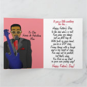 Afro-Amerikaanse Vaderdag Jingle Zingende Vaderdag Kaart (Binnen)