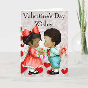 Afro-Amerikaanse Valentijnsdag Kaart