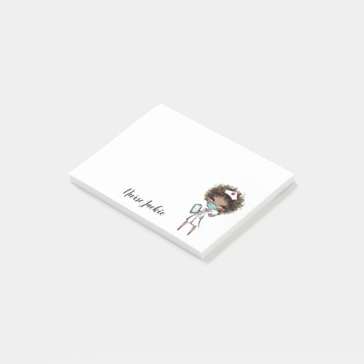 Afro-Amerikaanse verpleegkundige, persoonlijk gepe Post-it® Notes (Schuin)