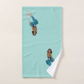Afro-Amerikaanse Vintage Zeemeermin Monogram Bad Handdoek (Handdoek)