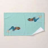 Afro-Amerikaanse Vintage Zeemeermin Monogram Bad Handdoek (Handdoek)