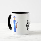 Afro-amerikaanse vioolspeler mok (Voorkant links)