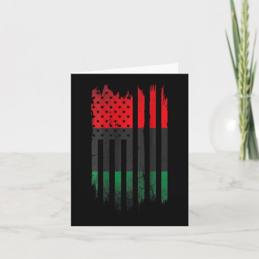 Afro-Amerikaanse vlag 1865 Black History Pride Kaart (Voorkant)