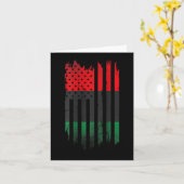 Afro-Amerikaanse vlag 1865 Black History Pride Kaart (Gele Bloem)