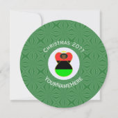 Afro-Amerikaanse vlag Angel Kerstmis gepersonalise Kaart (Voorkant)