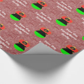 Afro-Amerikaanse Vlag Engel Cadeaupapier (Hoek)