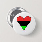 Afro-Amerikaanse Vlag Hart Ronde Button 5,7 Cm (Voorkant /achterkant)