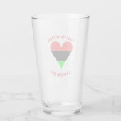 Afro-Amerikaanse vlag Heart Funky, gepersonaliseer Glas (Achterkant)