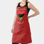 Afro-Amerikaanse vlag Heart Funky, gepersonaliseer Schort (Insitu)