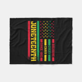 Afro-Amerikaanse vlag Juneteenth Breaking Elke CH Fleece Deken (Voorkant (Horizontaal))