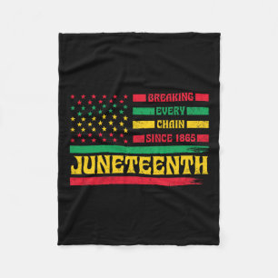 Afro-Amerikaanse vlag Juneteenth Breaking Elke CH Fleece Deken