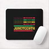 Afro-Amerikaanse vlag Juneteenth Breaking Elke CH Muismat (Met muis)