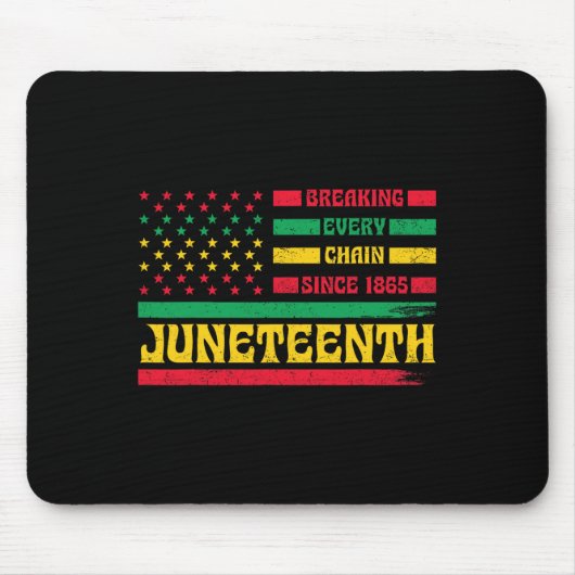 Afro-Amerikaanse vlag Juneteenth Breaking Elke CH Muismat (Voorkant)
