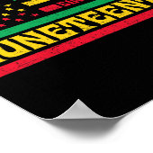 Afro-Amerikaanse vlag Juneteenth Breaking Elke CH Poster (Hoek)