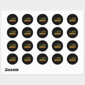 Afro-Amerikaanse vlag Juneteenth Breaking Elke CH Ronde Sticker (Vel)