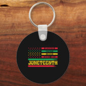 Afro-Amerikaanse vlag Juneteenth Breaking Elke CH Sleutelhanger (Voorkant)