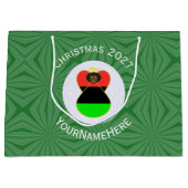 Afro-Amerikaanse vlag kerst engel personaliseren Groot Cadeauzakje (Voorkant)