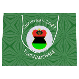 Afro-Amerikaanse vlag kerst engel personaliseren Groot Cadeauzakje