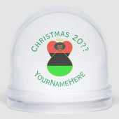 Afro-Amerikaanse vlag kerst engel personaliseren Sneeuwbol (Voorkant)