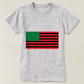 Afro-Amerikaanse vlag (met tekstadd-optie) T-shirt