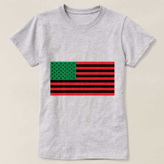 Afro-Amerikaanse vlag (met tekstadd-optie) T-shirt (Design voorkant)