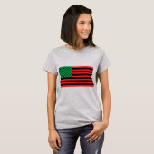 Afro-Amerikaanse vlag (met tekstadd-optie) T-shirt (Voorkant volledig)