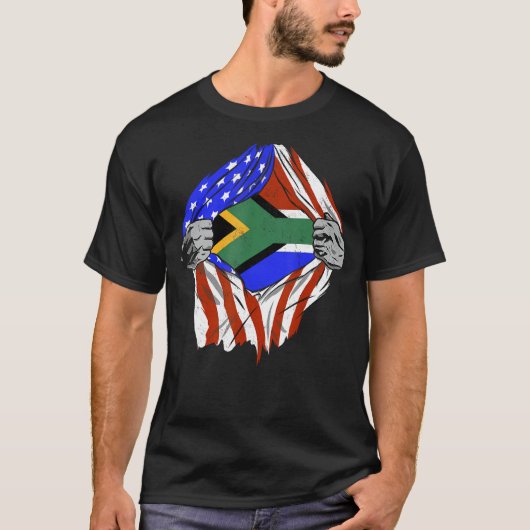 Afro-Amerikaanse vlaggen zwarte geschiedenis T-shirt (Voorkant)