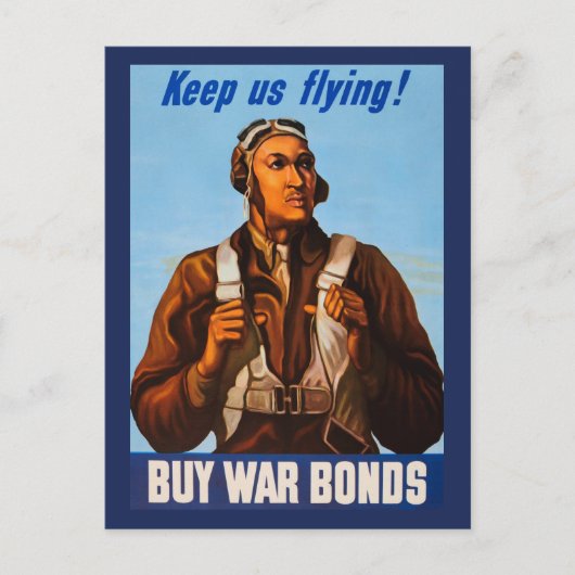 Afro-Amerikaanse vliegeniers gevechtspiloten WO2 Briefkaart (Voorkant)