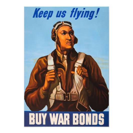 Afro-Amerikaanse vliegeniers gevechtspiloten WO2 Foto Afdruk (Voorkant)