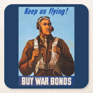 Afro-Amerikaanse vliegeniers gevechtspiloten WO2 Kartonnen Onderzetters