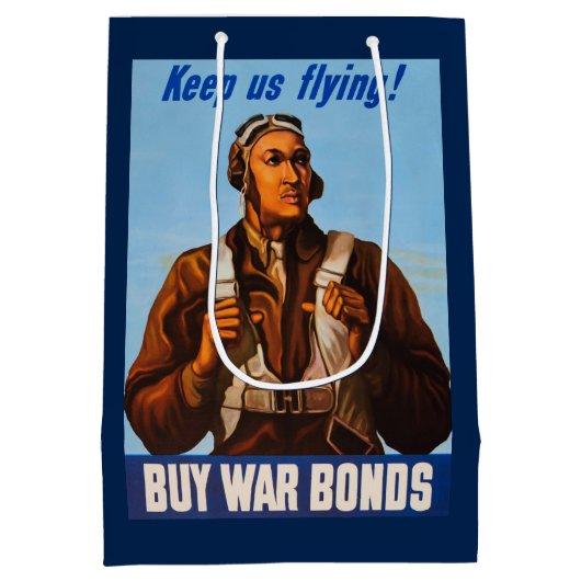 Afro-Amerikaanse vliegeniers gevechtspiloten WO2 Medium Cadeauzakje (Achterkant)