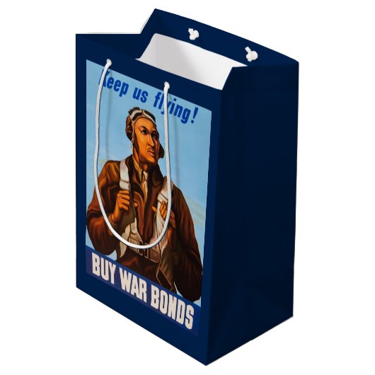 Afro-Amerikaanse vliegeniers gevechtspiloten WO2 Medium Cadeauzakje (Achterkant Gekanteld)