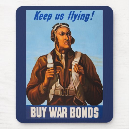 Afro-Amerikaanse vliegeniers gevechtspiloten WO2 Muismat (Voorkant)