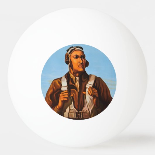 Afro-Amerikaanse vliegeniers gevechtspiloten WO2 Pingpongbal (Voorkant)