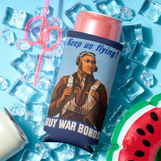 Afro-Amerikaanse vliegeniers gevechtspiloten WO2 Seltzer Blikjeskoeler (Insitu Zomer)