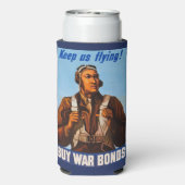 Afro-Amerikaanse vliegeniers gevechtspiloten WO2 Seltzer Blikjeskoeler (Seltzer Achterkant)
