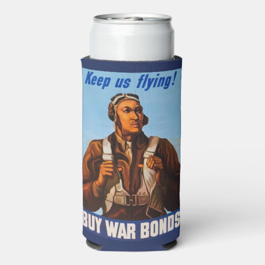 Afro-Amerikaanse vliegeniers gevechtspiloten WO2 Seltzer Blikjeskoeler (Seltzer Achterkant)