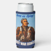 Afro-Amerikaanse vliegeniers gevechtspiloten WO2 Seltzer Blikjeskoeler (Seltzer Voorkant)