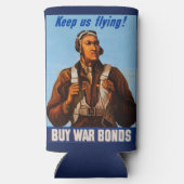 Afro-Amerikaanse vliegeniers gevechtspiloten WO2 Seltzer Blikjeskoeler (Achterkant)