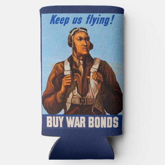 Afro-Amerikaanse vliegeniers gevechtspiloten WO2 Seltzer Blikjeskoeler (Achterkant)