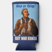 Afro-Amerikaanse vliegeniers gevechtspiloten WO2 Seltzer Blikjeskoeler (Voorkant)