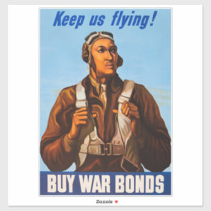 Afro-Amerikaanse vliegeniers gevechtspiloten WO2 Sticker