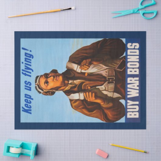 Afro-Amerikaanse vliegeniers gevechtspiloten WO2 Tissuepapier (Craft)