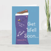 Afro-Amerikaanse voet been gips Encouragerende gro Kaart (Voorkant)