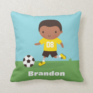 Afro-Amerikaanse Voetbaljongens Kamerdecoratie Kus Kussen