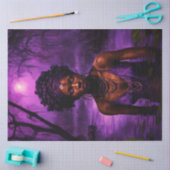 Afro-Amerikaanse voodoo priesteres in de Bayou Tissuepapier (Craft)