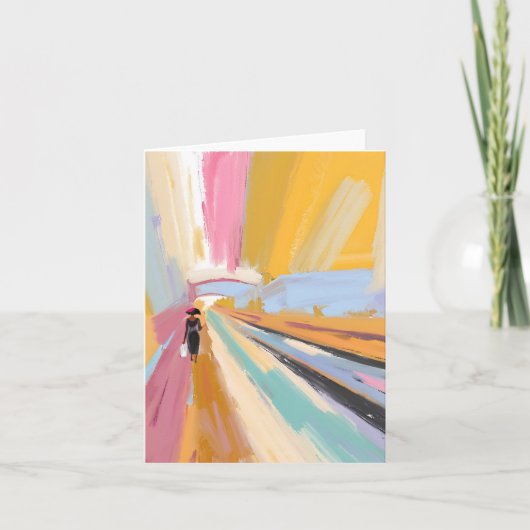 Afro-Amerikaanse vrouw Abstract Bedankkaart (Voorkant)